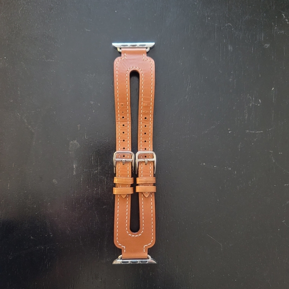 Apple Watch Series Classic Leather Double Buckle Watch Band, 42mm, Band Only - Picture 5 of 6